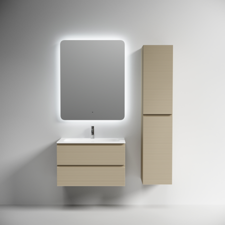 Тумба под раковину Sancos FOLK FL80CP 80х40 подвесная цвет бежевый