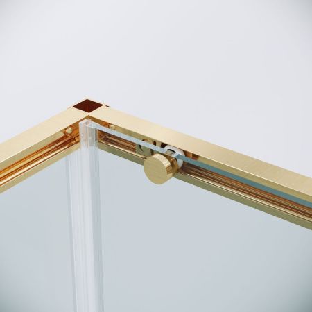 Душевая перегородка Grossman Galaxy 200.K33.01.90.32.00 90х195 стекло прозрачное профиль золото