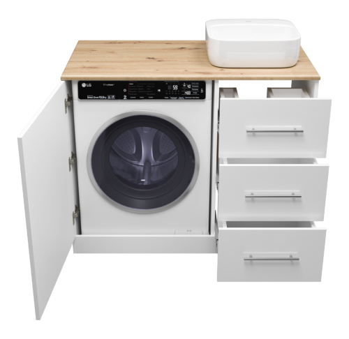 Тумба под раковину Misty Респект Э-Рес01110-13ЯП 110х60 напольная цвет белый - фото 4