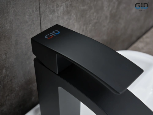 Смеситель Gid Cascada L120BMK на раковину черный - фото 5