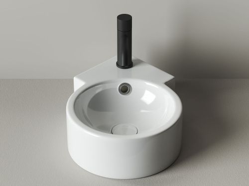 Раковина из сантехнического фарфора Ceramica Nova ELEMENT CN5019 40х30 подвесная цвет белый 1 отверстие под смеситель - фото 3