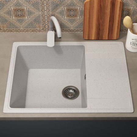 Кухонная мойка Uperwood ECON UPD-202 4010202104 65х50 цвет белый поверхность матовая