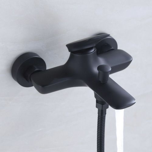 Смеситель для ванны Bond Cube B03-3188 настенный черный - фото 4