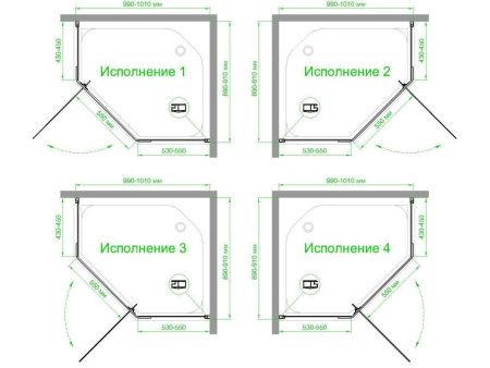Душевой уголок Royal Bath TR RB1090TR-T 100х90 стекло прозрачное профиль белый без поддона
