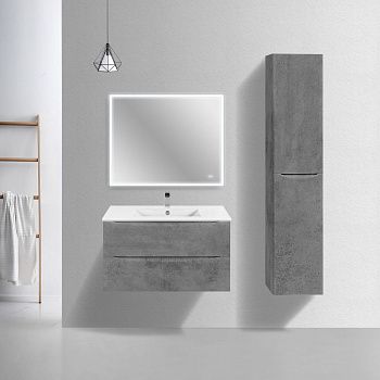 Тумба под раковину Vincea Mia Slim VMC-2MC900S1BT 90х40 подвесная цвет серый