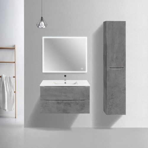 Тумба под раковину Vincea Mia Slim VMC-2MC900S1BT 90х40 подвесная цвет серый