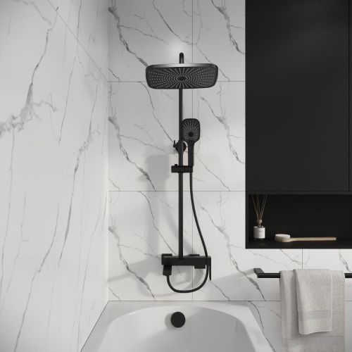 Душевая стойка Grossman Pragma 500.K35.03.210 настенная цвет черный - фото 4