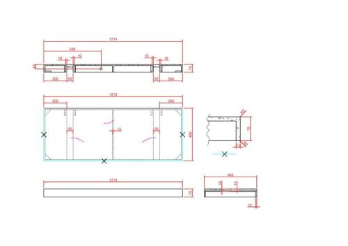 Столешница Armadi Art Flat 869-120-NM 120х50 накладная цвет черный - фото 2
