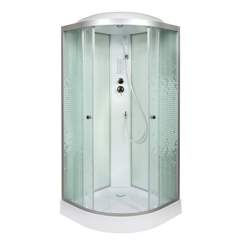 Душевая кабина AvaCan L909EL 90х90 четверть круга с крышей ориентация универсальная