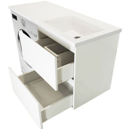 Тумба с раковиной Эстет Dallas Luxe 100 ФР-00002314 40х50 подвесная цвет белый - фото 3