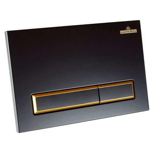Клавиша смыва механическая Lavinia Boho RelFix 38050801 цвет черный/золото - фото 2
