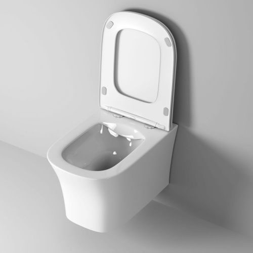 Унитаз подвесной Grossman Style GR-4474S белый с сиденьем микролифт безободковый каскадный смыв - фото 4