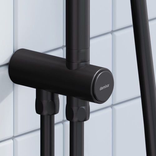 Душевая стойка Damixa Merkur 940000300 настенная цвет черный - фото 5