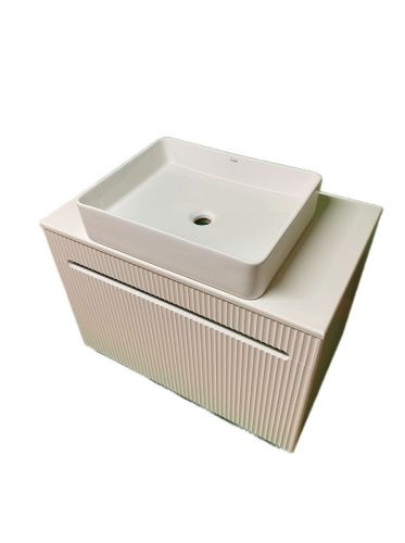 Тумба с раковиной Sintesi STL.W7815_SIN-LVB-APP-407 80х60 подвесная цвет белый - фото 3