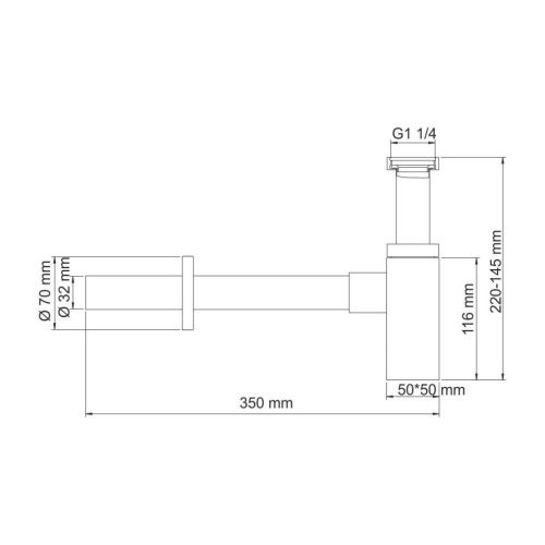 Сифон Wasserkraft Системы слива A072 хром - фото 3