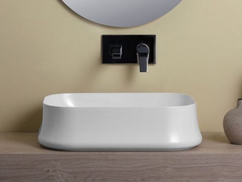 Раковина из сантехнического фаянса Simas SH 08 60х40 накладная цвет белый - фото 2