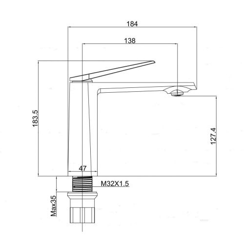 Смеситель Tokito URAYASU TOK-URA-1011 на раковину хром - фото 4