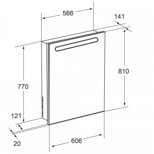 Зеркало-шкаф Roca Victoria Nord ZRU9000029 60х80 подвесной цвет белый - фото 3
