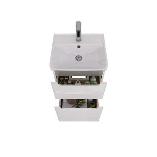 Тумба под раковину LeMark Buno LM04B45T 40х40 напольная цвет белый - фото 3