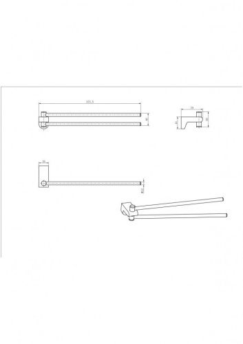 Полотенцедержатель CeramaLux Neo 51014 - фото 2