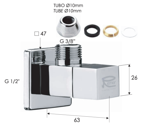 Запорный вентиль Remer 128S1210 - фото 2