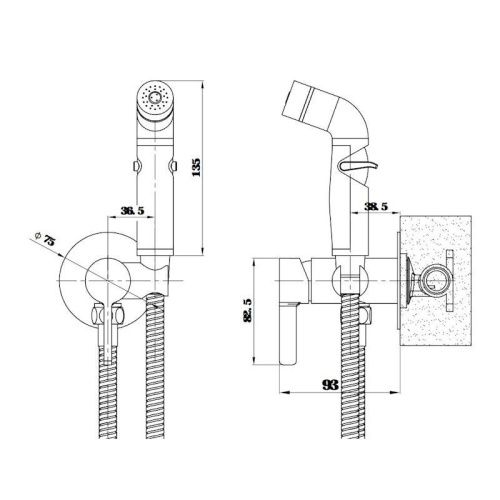 Гигиенический душ со смесителем Esko Sochi Gold SMHSCGold золото - фото 3