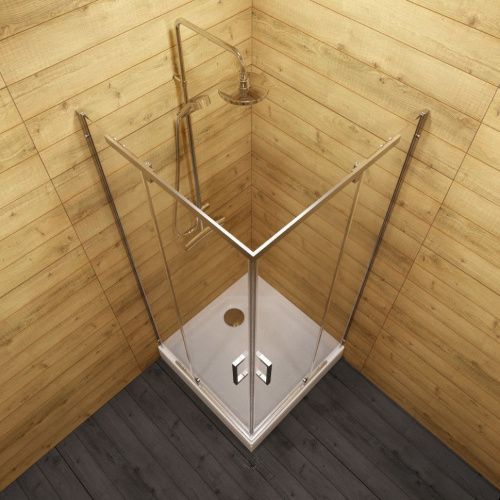 Душевой уголок Тритон Каппа Щ0000054221 90х90 стекло прозрачное профиль хром с поддоном - фото 3