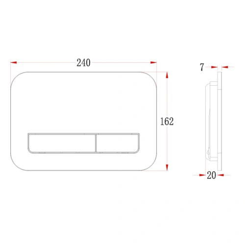 Клавиша смыва механическая Veconi FLUSH FLV12-G цвет золото - фото 2
