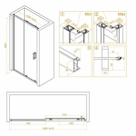 Душевая дверь RGW Classic 32091414-11 140х185 стекло прозрачное профиль хром