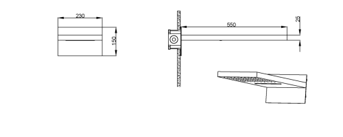 Верхний душ Boheme Fusion 419-2-MW 25х55 белый - фото 2