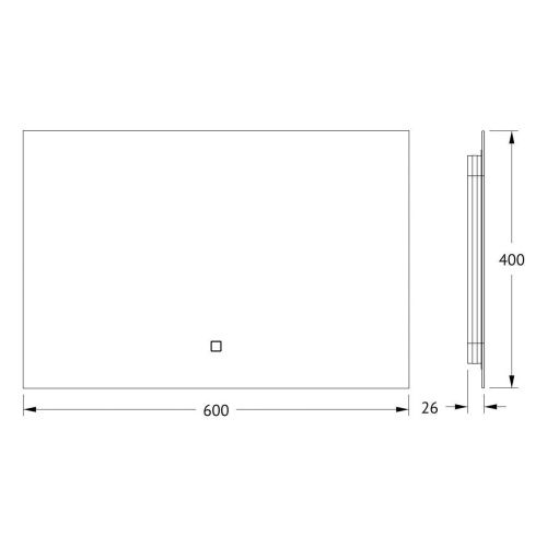 Зеркало с подсветкой Defesto GLOW DF 2502SH 60х40 подвесное - фото 2