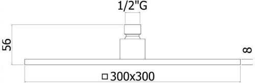 Верхний душ Paffoni Syncro King ZSOF078CR 30х40 хром - фото 2