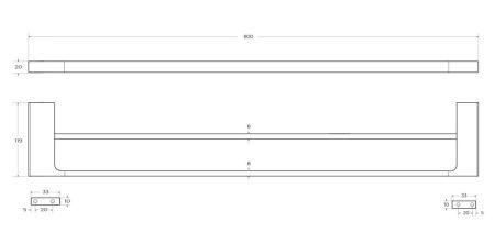 Полотенцедержатель Cezares SLIDER SLIDER-THD-80-IN