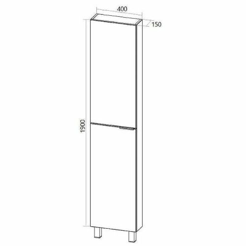 Шкаф-пенал 1MarKa Gaula У92522 40х190 напольный цвет белый - фото 3