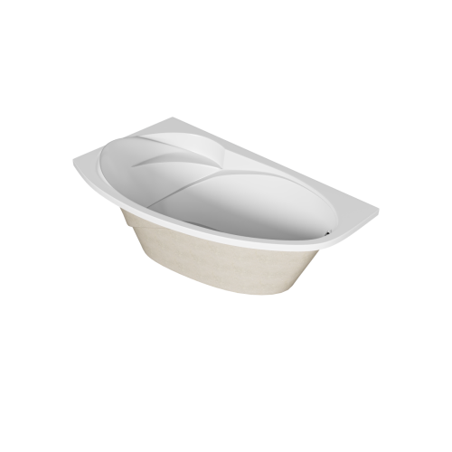 Ванна акриловая 1MarKa JULIANNA MG 01дж1595л 160х90 пристенная асимметричная без каркаса - фото 2