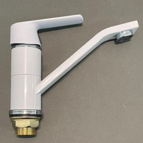 Смеситель для кухни Haiba HB804 HB45804-2 на мойку белый/хром - фото 2