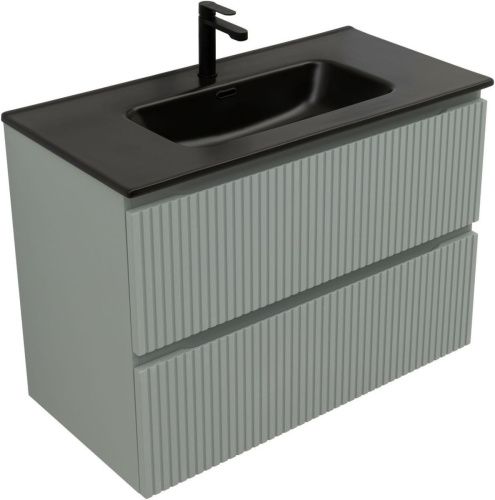 Тумба под раковину Aquanet Джейн (Flat) 00335435 90х50 подвесная цвет серый - фото 3