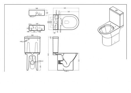 Бачок Bravat Cena CY21206W-RUS