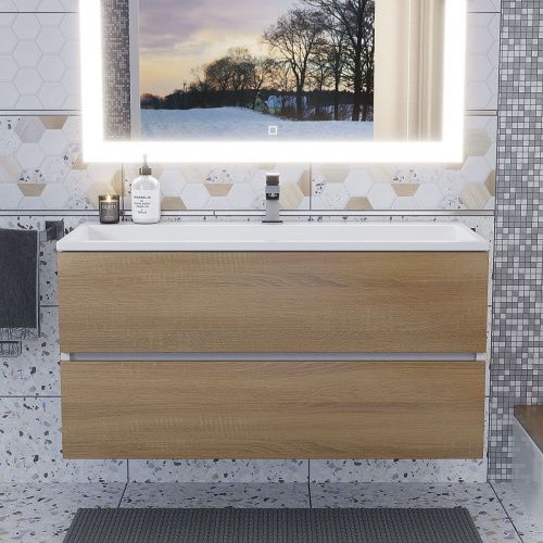 Тумба с раковиной Uperwood Barsa 293020535 100х50 цвет коричневый - фото 5