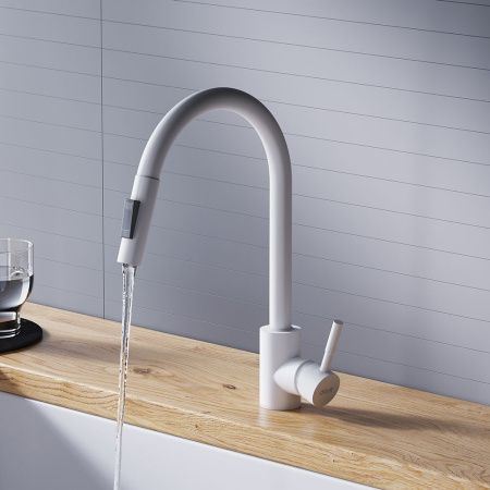 Смеситель для кухни Dorff Logic D3007533 на мойку белый