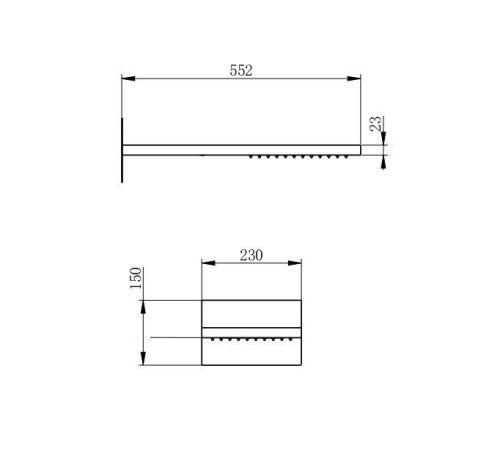 Верхний душ Wonzon & Woghand WW-HS101-MB 25х55 черный - фото 2