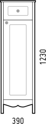 Шкаф-пенал Corozo Блюз SD-00000031 40х120 напольный цвет белый - фото 2