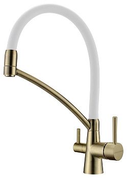 Смеситель для кухни Paulmark SIEGEN Si213111-BrW на мойку бронза