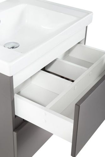 Тумба под раковину Art&Max TECHNO AM-Techno-900-2C-SO-ZB815 90х50 подвесная цвет серый - фото 4