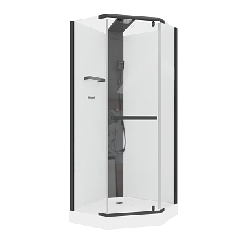 Душевая кабина Cerutti SPA CHIKA901B 90х90 пятиугольная без крыши ориентация универсальная