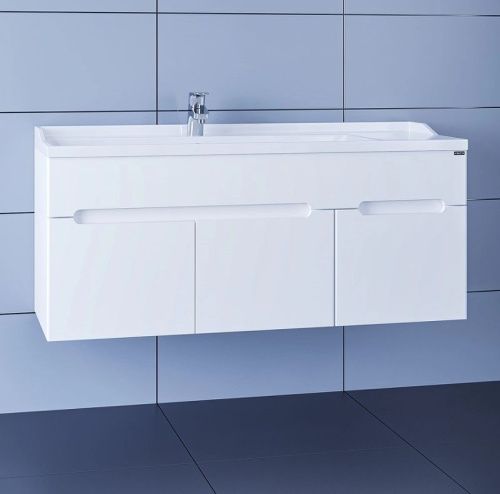 Тумба под раковину СанТа Лондон 224032 120х40 подвесная цвет белый - фото 3