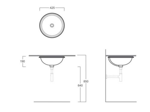 Раковина из сантехнического фаянса Simas S 54 bia 40х40 встраиваемая цвет белый - фото 2