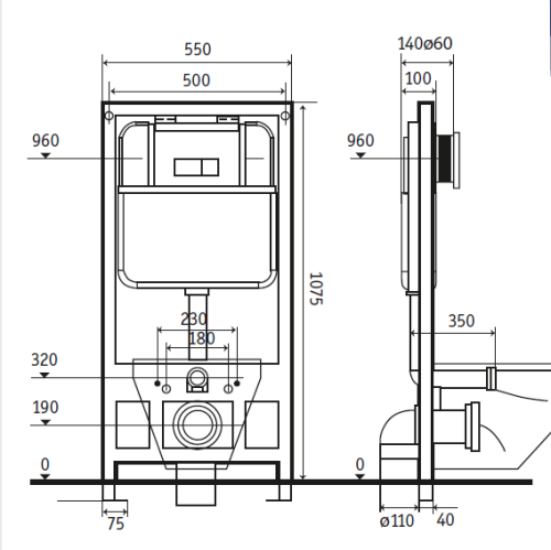 Инсталляция для унитаза Ceramalux 811CL - фото 2