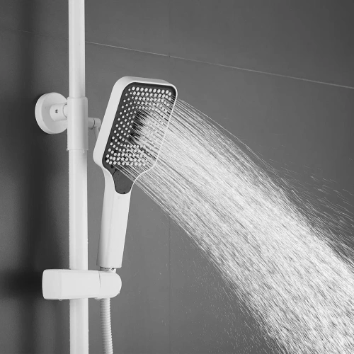 Душевая стойка Shevanik S6836C настенная цвет белый - фото 5