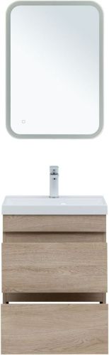 Тумба под раковину Aquanet Нота NEW 00334196 50х30 подвесная цвет бежевый - фото 5